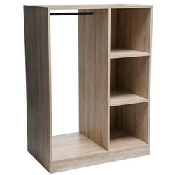 Regał garderobiany Mix n`Modul skandynawski z półkami i drążkiem na ubrania naturalny 109 cm 